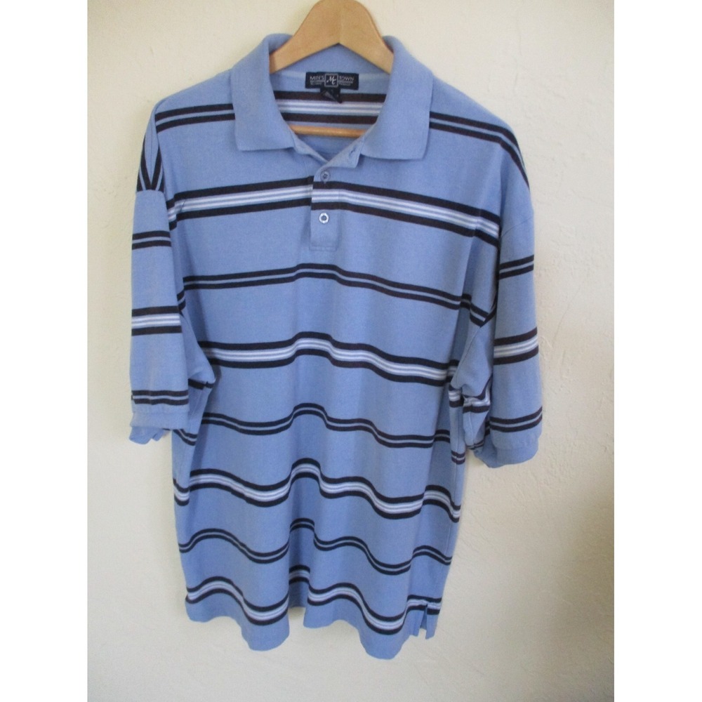 Men's Town Striped Polo Shirt Size 3XL
